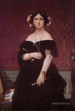  Auguste Tableau - Madame Paul Sigisbert Moitessier néoclassique Jean Auguste Dominique Ingres